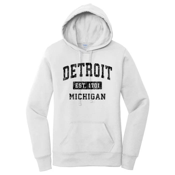 Detroit Michigan Mi Vintage Established Sports Design Women's Pullover Hoodie