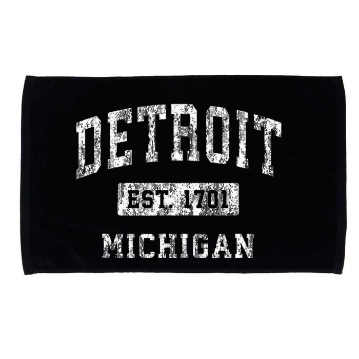 Detroit Michigan Mi Vintage Established Sports Microfiber Hand Towel