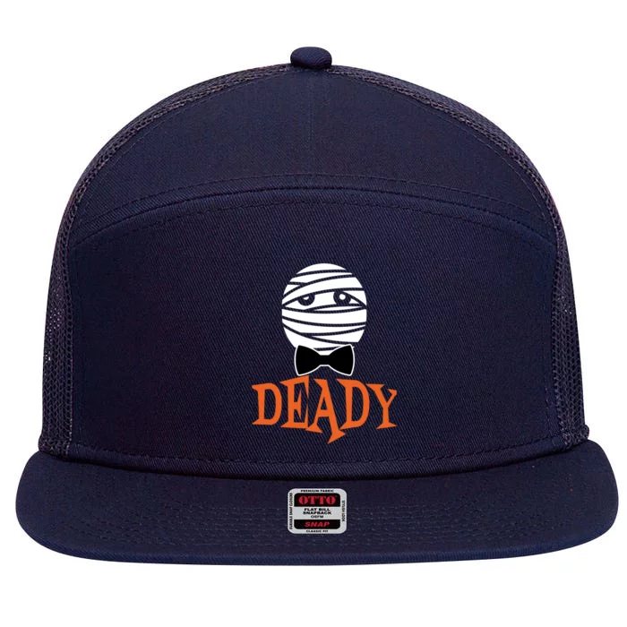 Deady Mummy Matching Mom Dad Halloween 2020 Cool Gift 7 Panel Mesh Trucker Snapback Hat