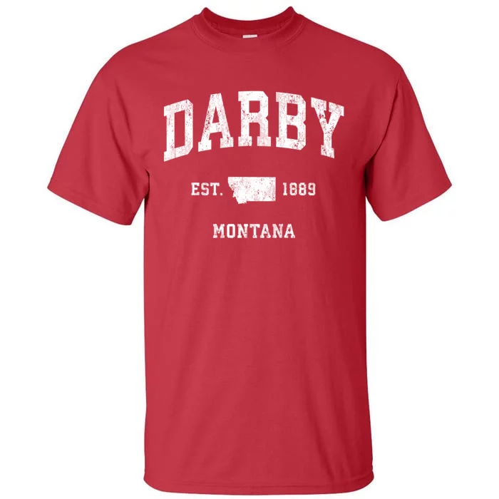 Darby Montana Mt Vintage Athletic Sports Tall T-Shirt