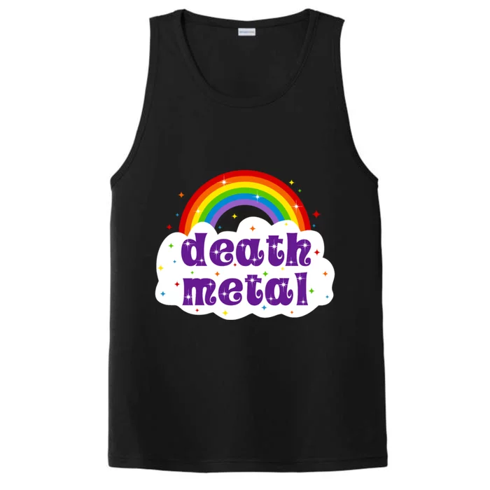 Death Metal Music Heavy Unicorn Rainbow Funny Performance Tank