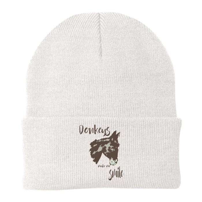 Donkeys Make Me Smile Cute Donkey Knit Cap Winter Beanie