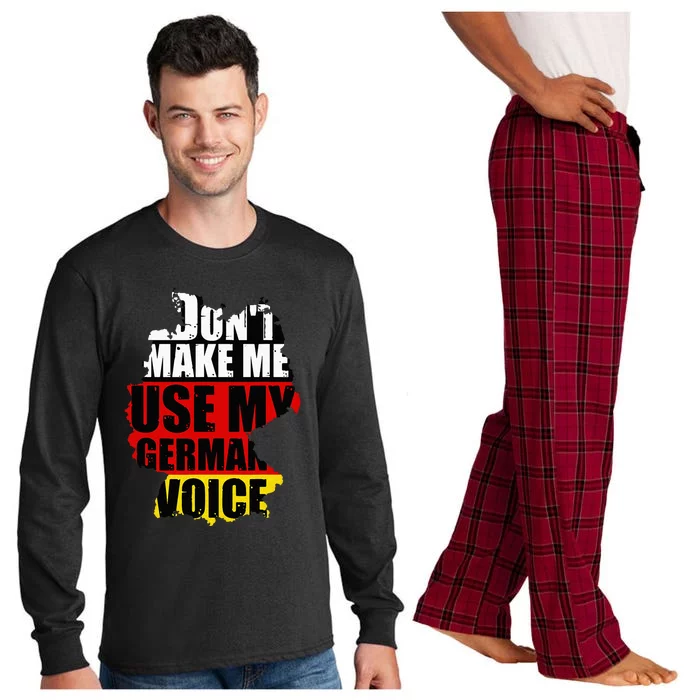 Dont Make Me Use My German Voice Germany Flag Heritage Long Sleeve Pajama Set