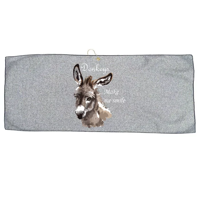 Donkeys Make Me Smile Cute Miniature Donkey Mini Donkey Gift Large Microfiber Waffle Golf Towel