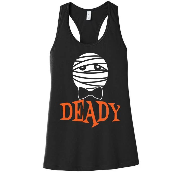 Deady Mummy Matching Mom Dad Halloween Women's Racerback Tank