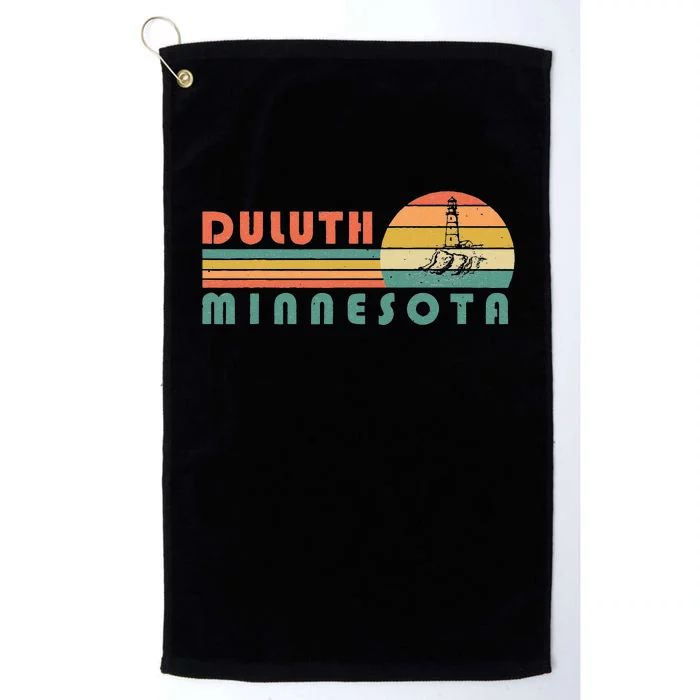 Duluth Minnesota MN Vintage Lighthouse Two Harbors Gift Platinum Collection Golf Towel