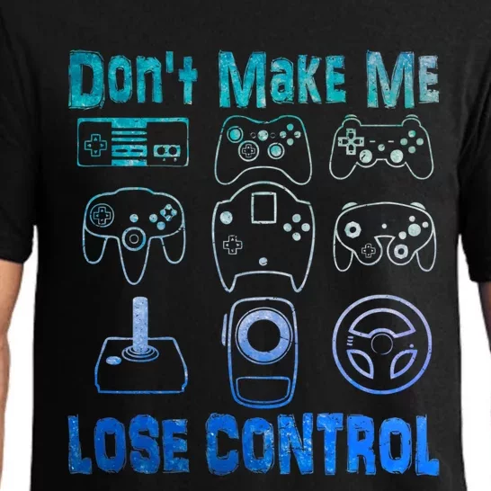 Don't Make Me Lose Control Funny Retro Video Game Player Boy Gift Pajama Set