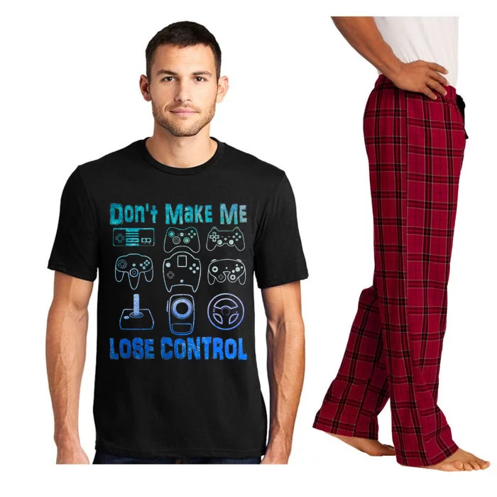 Don't Make Me Lose Control Funny Retro Video Game Player Boy Gift Pajama Set