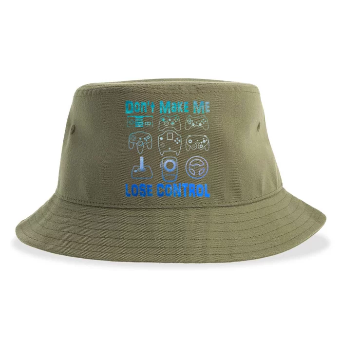 Don't Make Me Lose Control Funny Retro Video Game Player Boy Gift Sustainable Bucket Hat