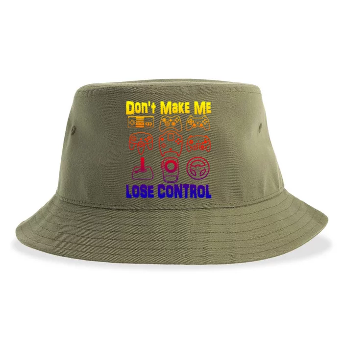 Don't Make Me Lose Control Funny Retro Video Game Player Boy Gift Sustainable Bucket Hat