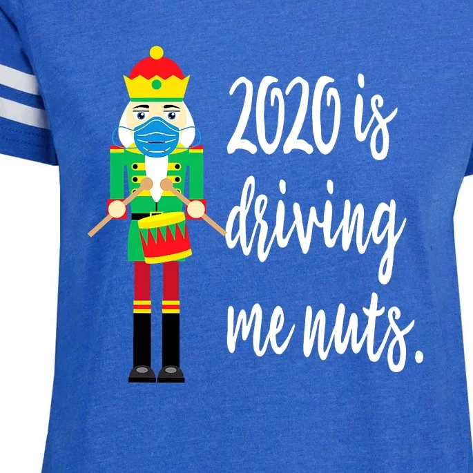 Driving Me Nuts Nutcracker Wearing Mask Family Christmas Enza Ladies Jersey Football T-Shirt