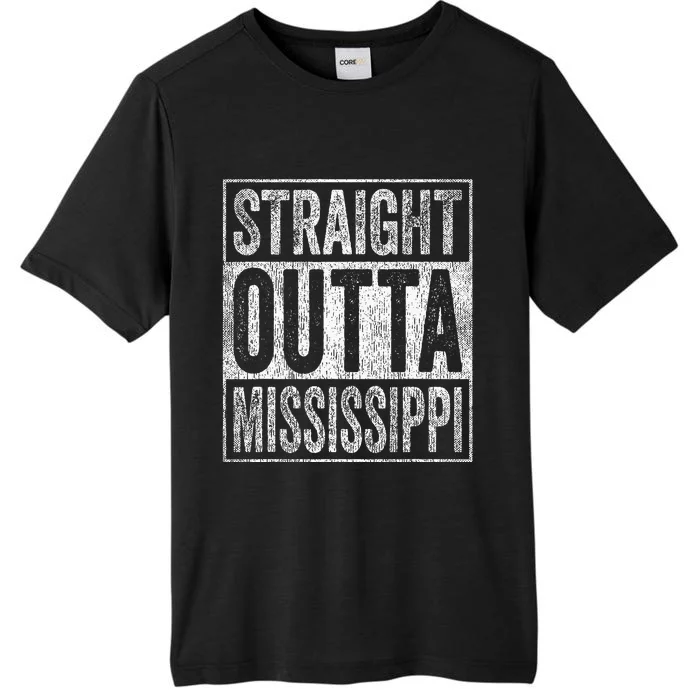 Distressed Mississippi Outfit MS Straight Outta Mississippi ChromaSoft Performance T-Shirt