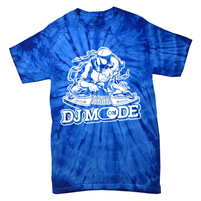 Dj Mode On Gift Dj Gear Set Turntable Vinyl Disc Jockey Dj Gift Tie-Dye T-Shirt