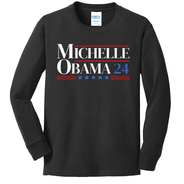 Democrat Michelle Obama 2024 Presidential Election Kids Long Sleeve Shirt