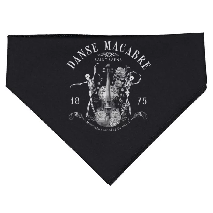 Danse Macabre Orchestra Skeleton Violin USA-Made Doggie Bandana