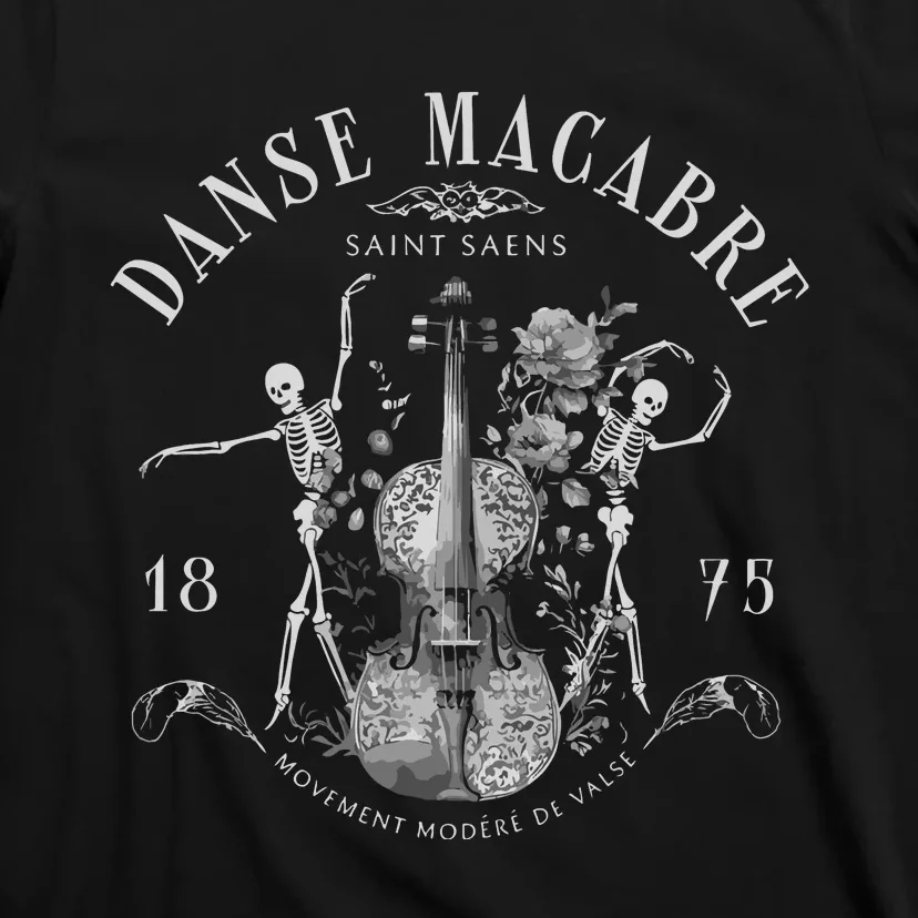 Danse Macabre Orchestra Skeleton Violin T-Shirt