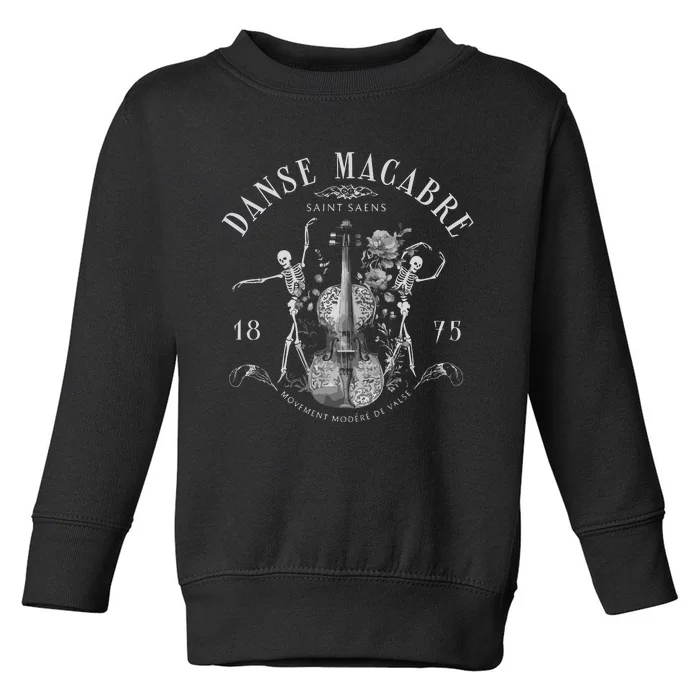 Danse Macabre Orchestra Skeleton Violin Toddler Sweatshirt