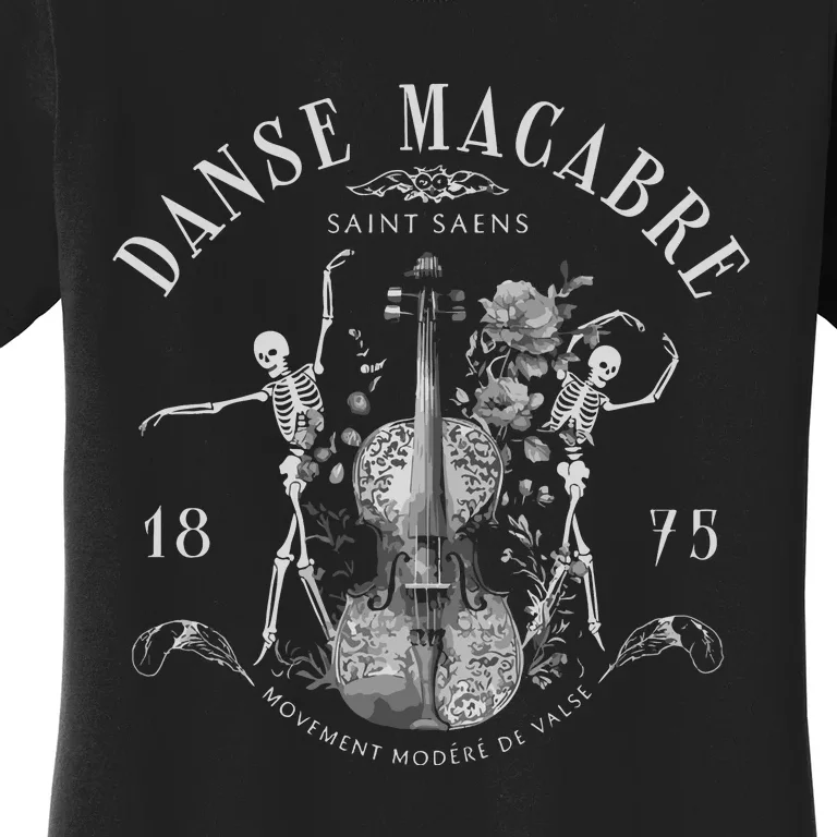 Danse Macabre Orchestra Skeleton Violin Women's T-Shirt