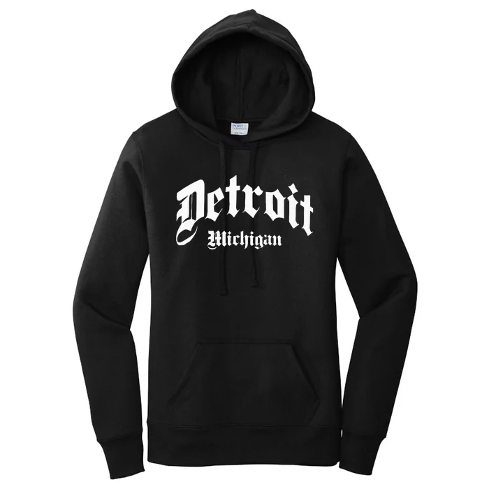 Detroit Michigan Old School Design Classic Women's Pullover Hoodie