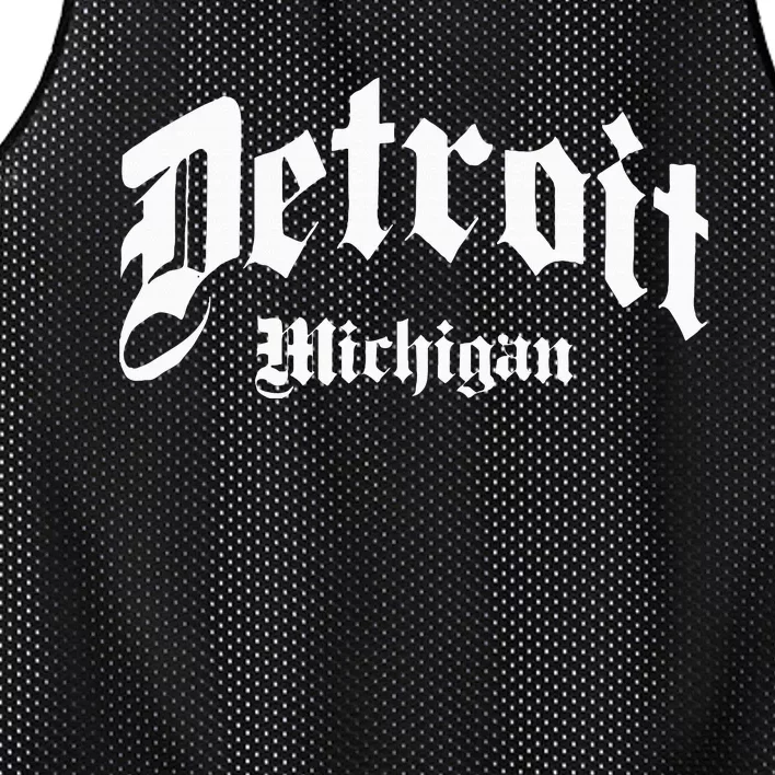 Detroit Michigan Old School Design Classic Mesh Reversible Basketball Jersey Tank