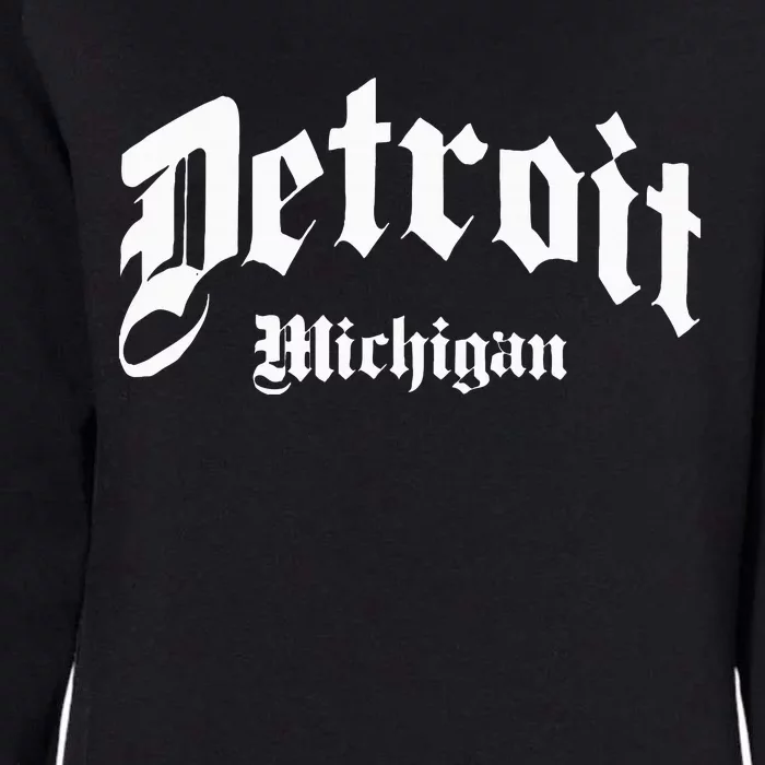 Detroit Michigan Old School Design Classic Womens California Wash Sweatshirt