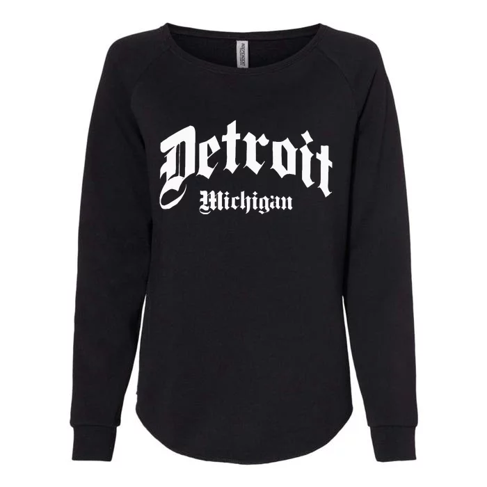 Detroit Michigan Old School Design Classic Womens California Wash Sweatshirt