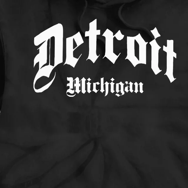 Detroit Michigan Old School Design Classic Tie Dye Hoodie