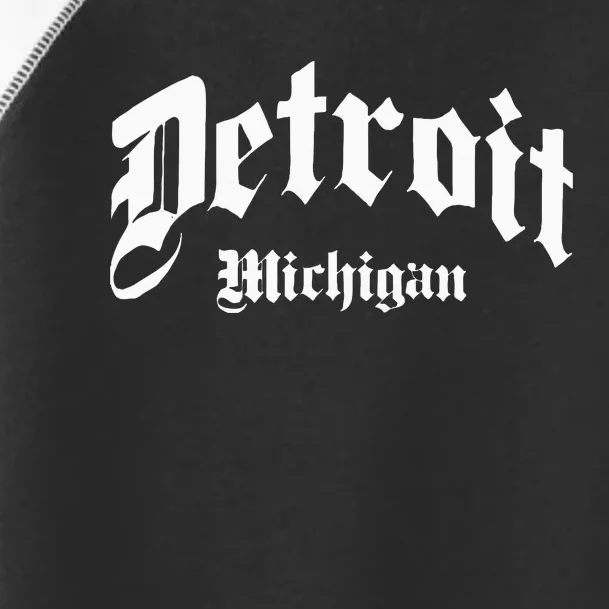 Detroit Michigan Old School Design Classic Toddler Fine Jersey T-Shirt