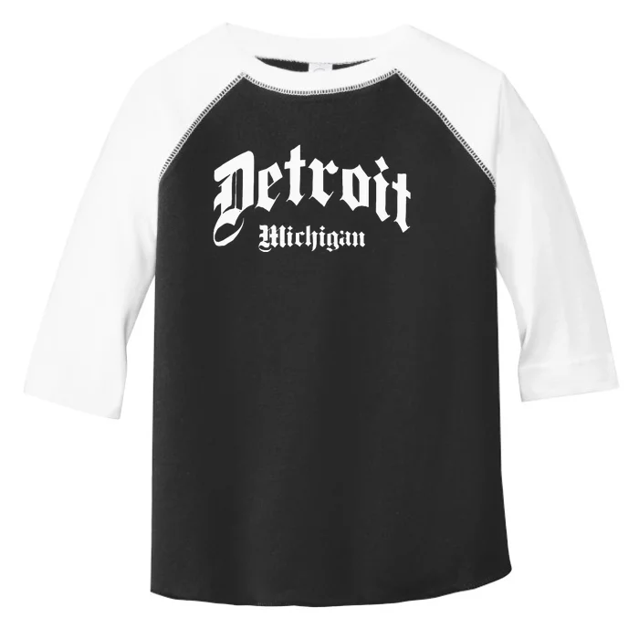 Detroit Michigan Old School Design Classic Toddler Fine Jersey T-Shirt