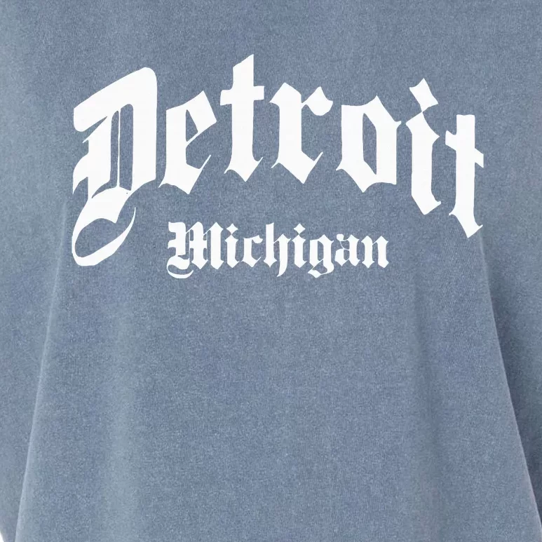 Detroit Michigan Old School Design Classic Garment-Dyed Women's Muscle Tee