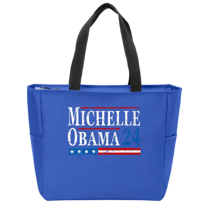 Democrat Michelle Obama 2024 Presidential Zip Tote Bag