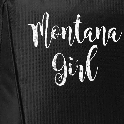 Distressed MT Outfit Cute Montana Girl City Backpack