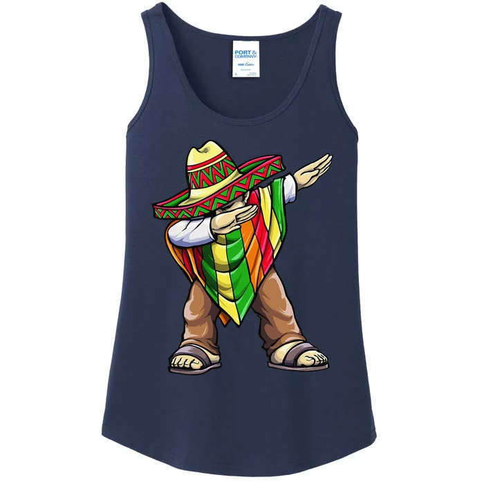 Dabbing Mexican Poncho Cinco De Mayo Ladies Essential Tank