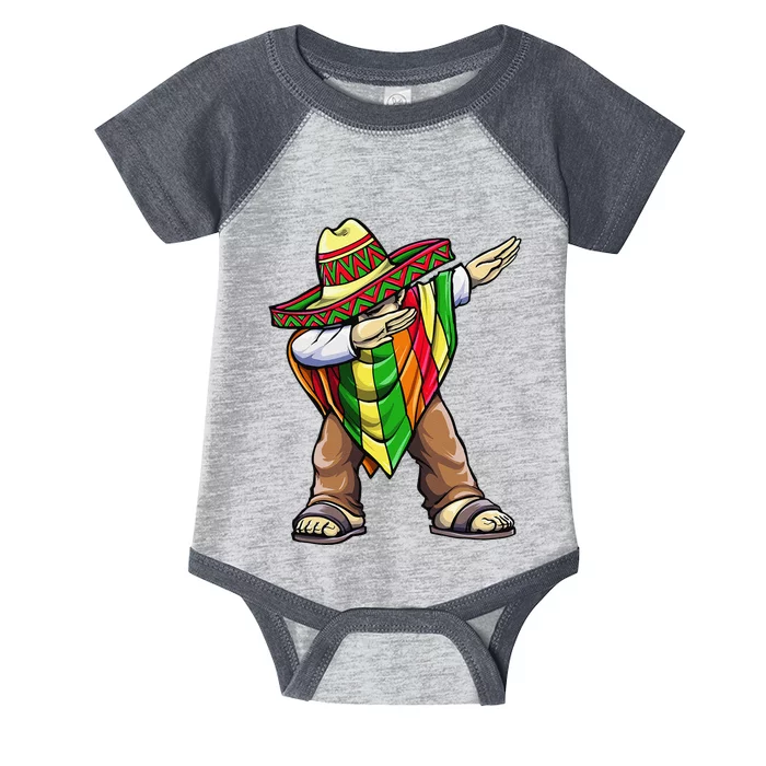 Dabbing Mexican Poncho Cinco De Mayo Infant Baby Jersey Bodysuit