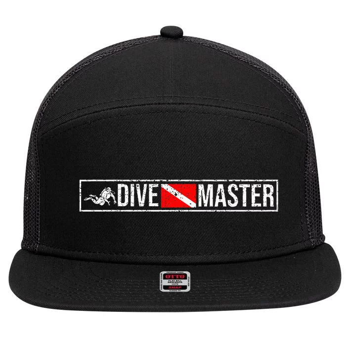 Dive Master Professional Divers Scuba Diving Flag Instructor 7 Panel Mesh Trucker Snapback Hat