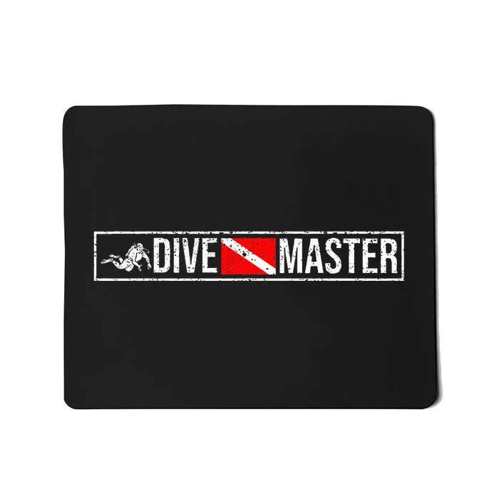 Dive Master Professional Divers Scuba Diving Flag Instructor Mousepad