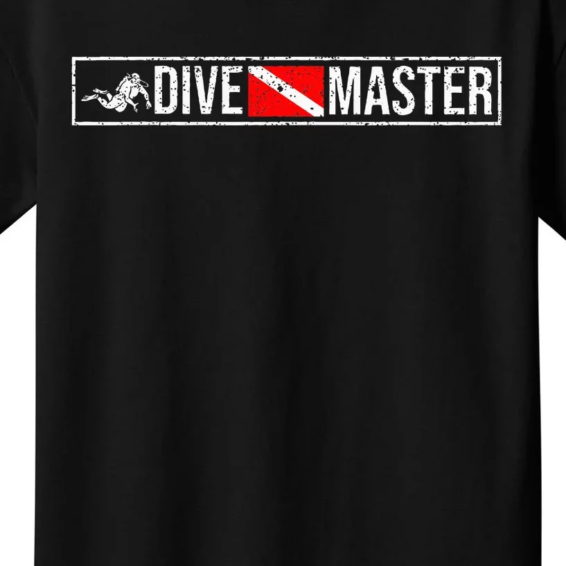 Dive Master Professional Divers Scuba Diving Flag Instructor Kids T-Shirt