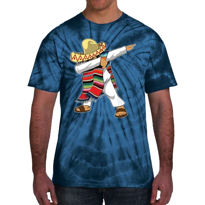 Dabbing Mexican Poncho Cinco De Mayo Sombrero Dab Tie-Dye T-Shirt