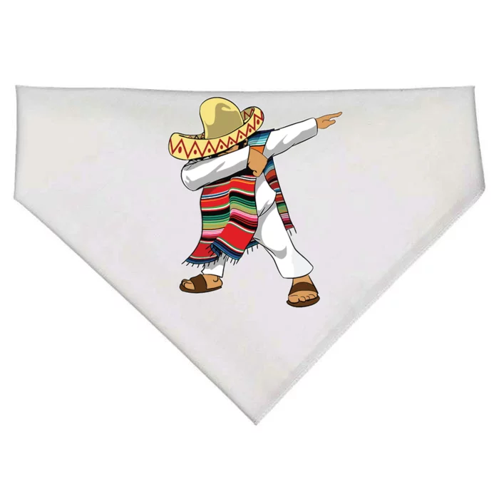 Dabbing Mexican Poncho Cinco De Mayo Sombrero Dab USA-Made Doggie Bandana