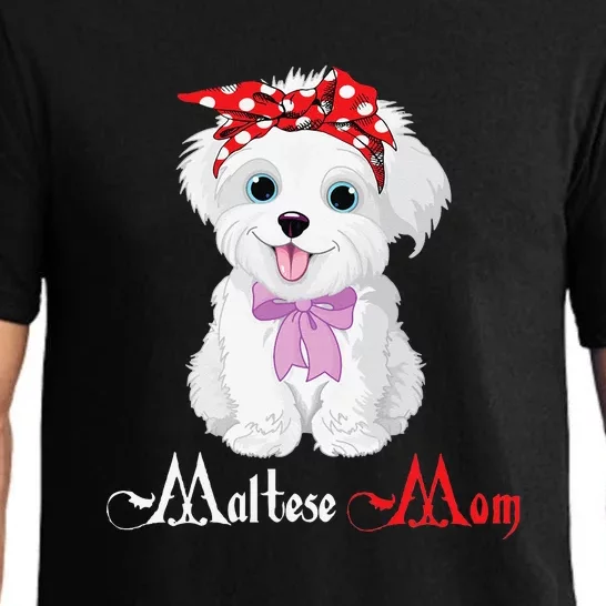 Dog Mama Puppy Mom Maltese Pajama Set