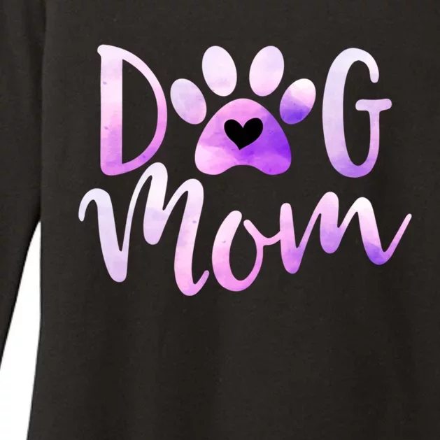 Dog Mom Purple Paw Love Rescue Dogs Cute Mama Gift Womens CVC Long Sleeve Shirt