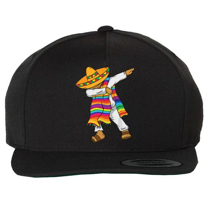 Dabbing Mexican Poncho Cinco De Mayo Wool Snapback Cap