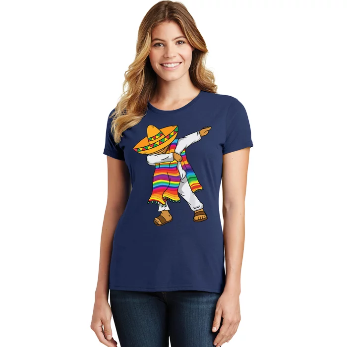 Dabbing Mexican Poncho Cinco De Mayo Women's T-Shirt