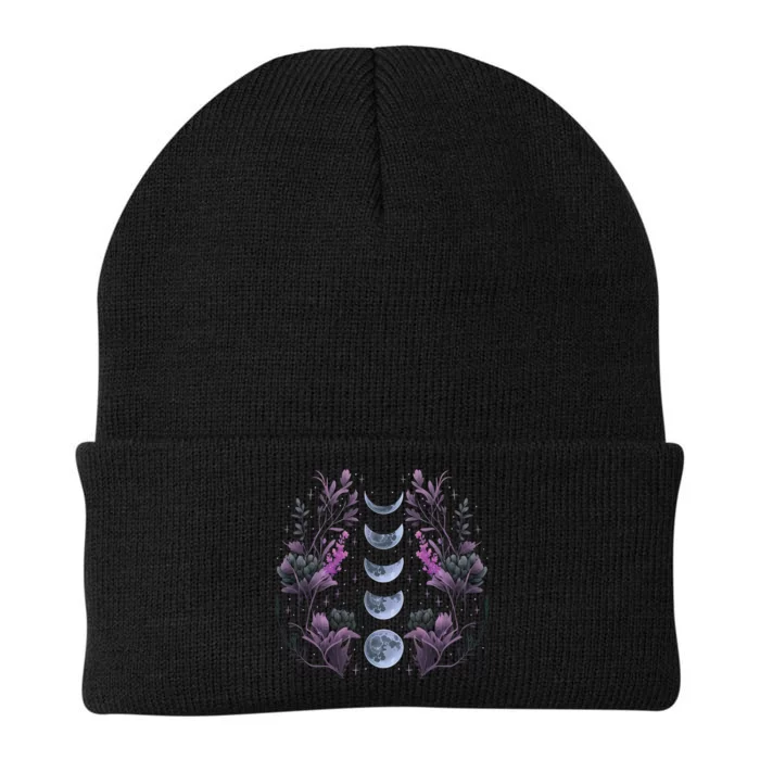 Dark Moon Phases Knit Cap Winter Beanie