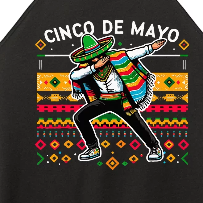 Dabbing Mexican Poncho Cinco De Mayo Fiesta Women’s Perfect Tri Rocker Tank