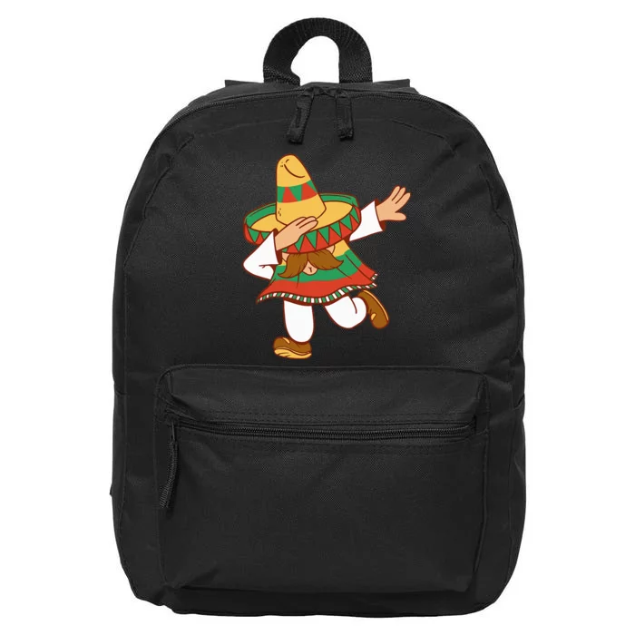 Dabbing Mexican Poncho Cinco de Mayo Dab Sombrero 16 in Basic Backpack