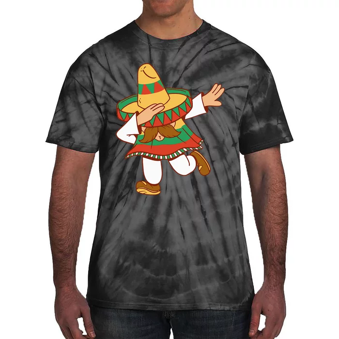 Dabbing Mexican Poncho Cinco de Mayo Dab Sombrero Tie-Dye T-Shirt