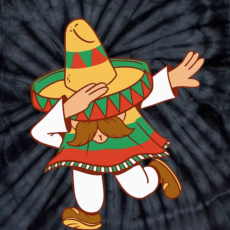 Dabbing Mexican Poncho Cinco de Mayo Dab Sombrero Tie-Dye T-Shirt