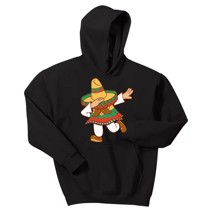 Dabbing Mexican Poncho Cinco de Mayo Dab Sombrero Kids Hoodie