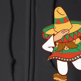 Dabbing Mexican Poncho Cinco de Mayo Dab Sombrero Full Zip Hoodie